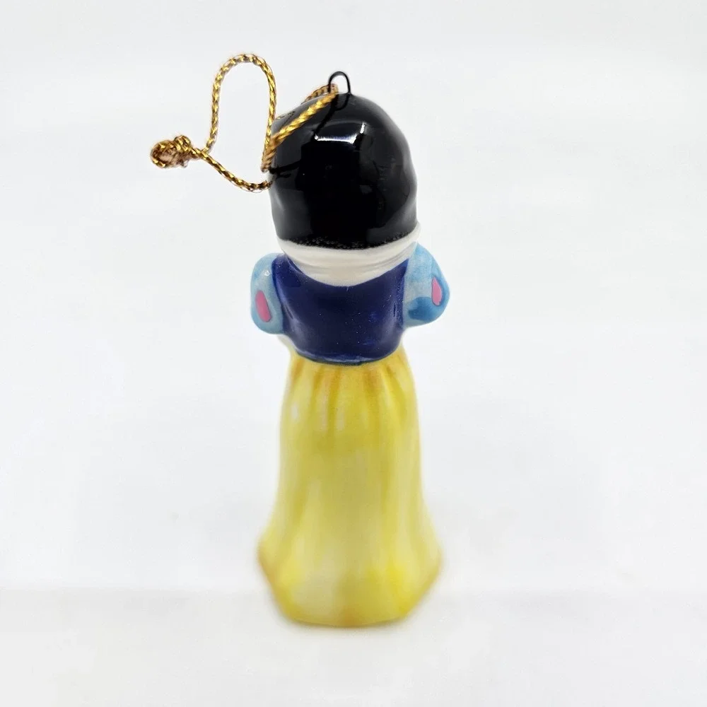 Vintage Disney Japan Snow White Ceramic Ornament with Gold Cord Very Rare Unique